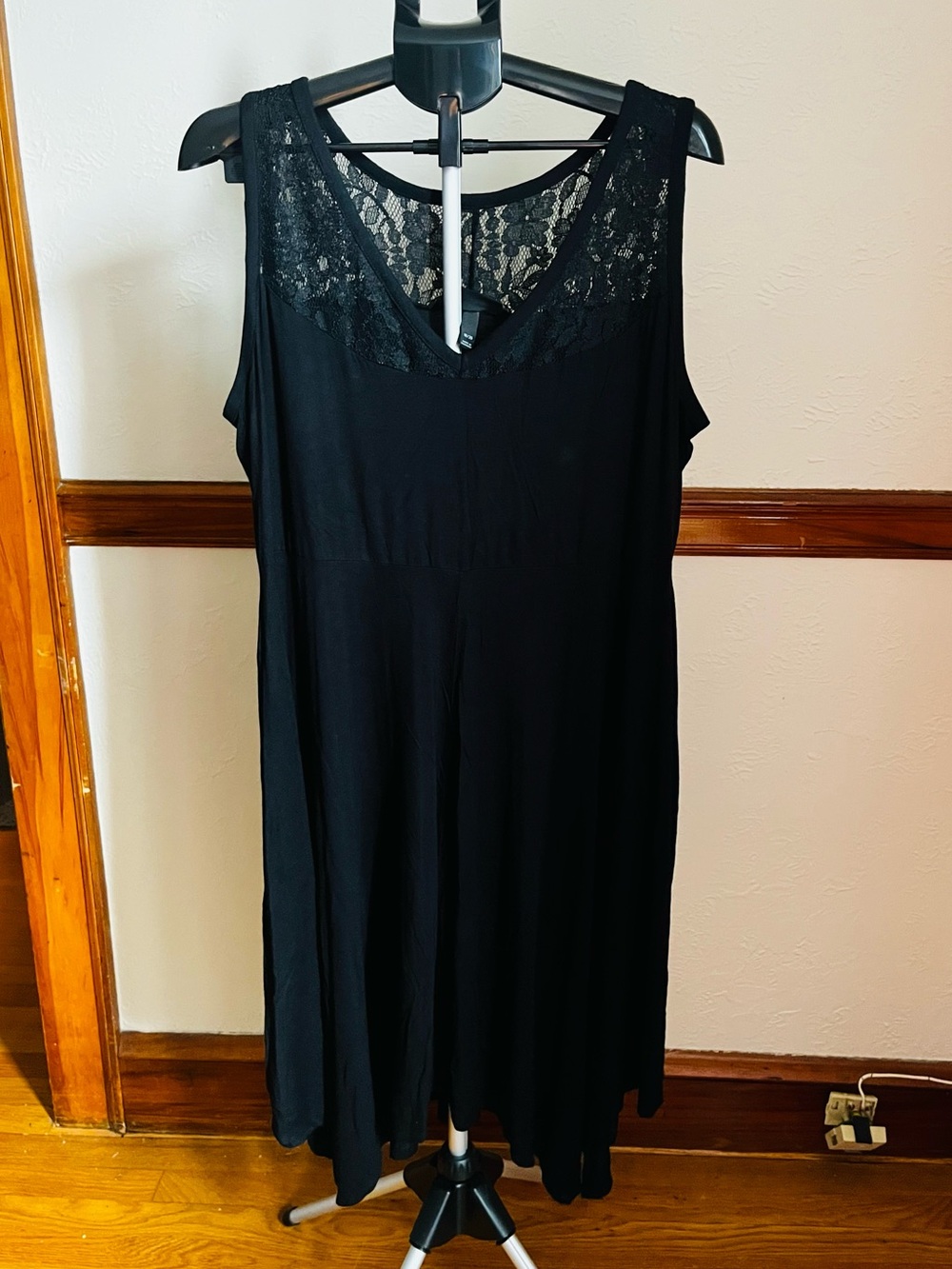 Lane Bryant Black Lace-Trim Sleeveless Dress Size 18-20